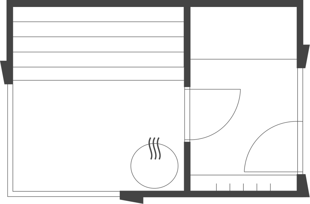Genevas Zermatt Pre - Assembled Outdoor Sauna with Changing Room - West Coast Saunas - GEN-ZRM-ELEC-1