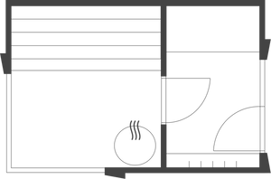 Genevas Zermatt Pre - Assembled Outdoor Sauna with Changing Room - West Coast Saunas - GEN-ZRM-ELEC-1
