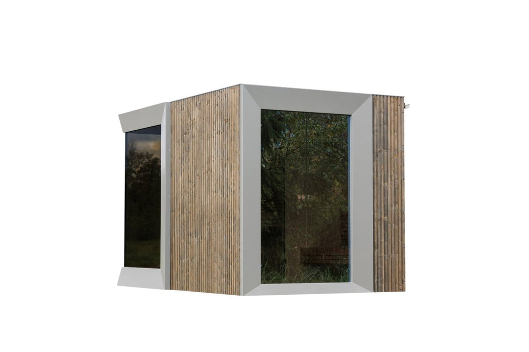 Genevas Zermatt Pre - Assembled Outdoor Sauna with Changing Room - West Coast Saunas - GEN - ZRM - ELEC