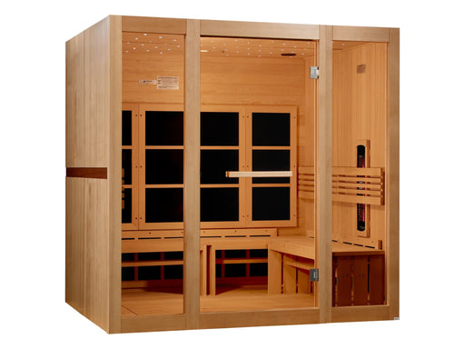 Golden Designs 8 Person Full Spectrum Near Zero EMF FAR IR Sauna GDI - 6880 - 03 FS - West Coast Saunas - GDI-6880-03 FS