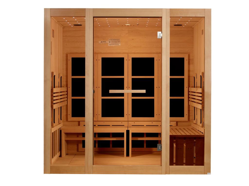 Golden Designs 8 Person Full Spectrum Near Zero EMF FAR IR Sauna GDI - 6880 - 03 FS - West Coast Saunas - GDI-6880-03 FS