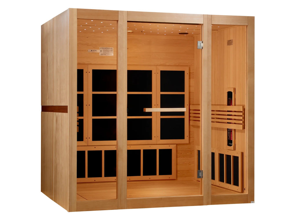Golden Designs 8 Person Full Spectrum Near Zero EMF FAR IR Sauna GDI - 6880 - 03 FS - West Coast Saunas - GDI-6880-03 FS