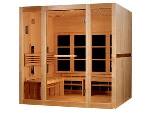 Golden Designs 8 Person Full Spectrum Near Zero EMF FAR IR Sauna GDI - 6880 - 03 FS - West Coast Saunas - GDI-6880-03 FS