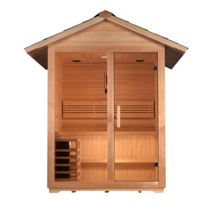 Golden Designs "Arlberg" 3 Person Traditional Outdoor Sauna - West Coast Saunas - GDI-8103-01