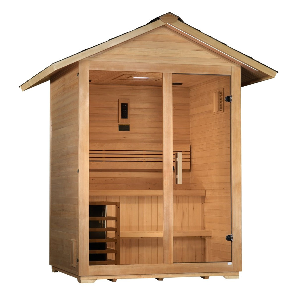 Golden Designs "Arlberg" 3 Person Traditional Outdoor Sauna - West Coast Saunas - GDI-8103-01