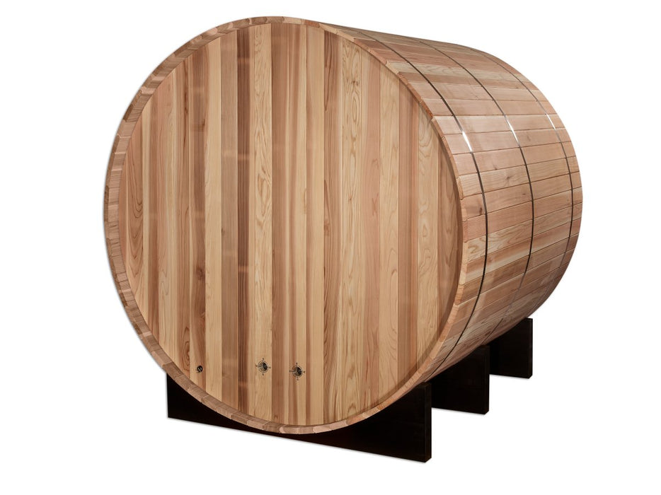 Golden Designs "Arosa" 4 Person Barrel Traditional Sauna - West Coast Saunas - GDI-B004-01