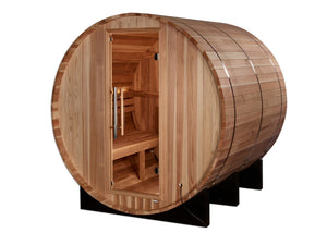 Golden Designs "Arosa" 4 Person Barrel Traditional Sauna - West Coast Saunas - GDI-B004-01