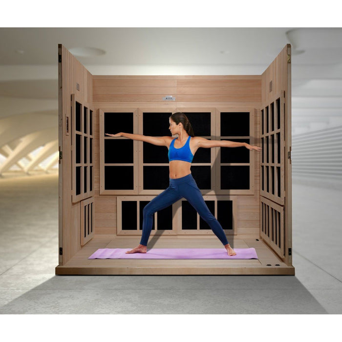 Golden Designs Catalonia 8 Person PureTech™ Near Zero EMF (Under 2MG) FAR Infrared Sauna - West Coast Saunas - GDI-6880-01