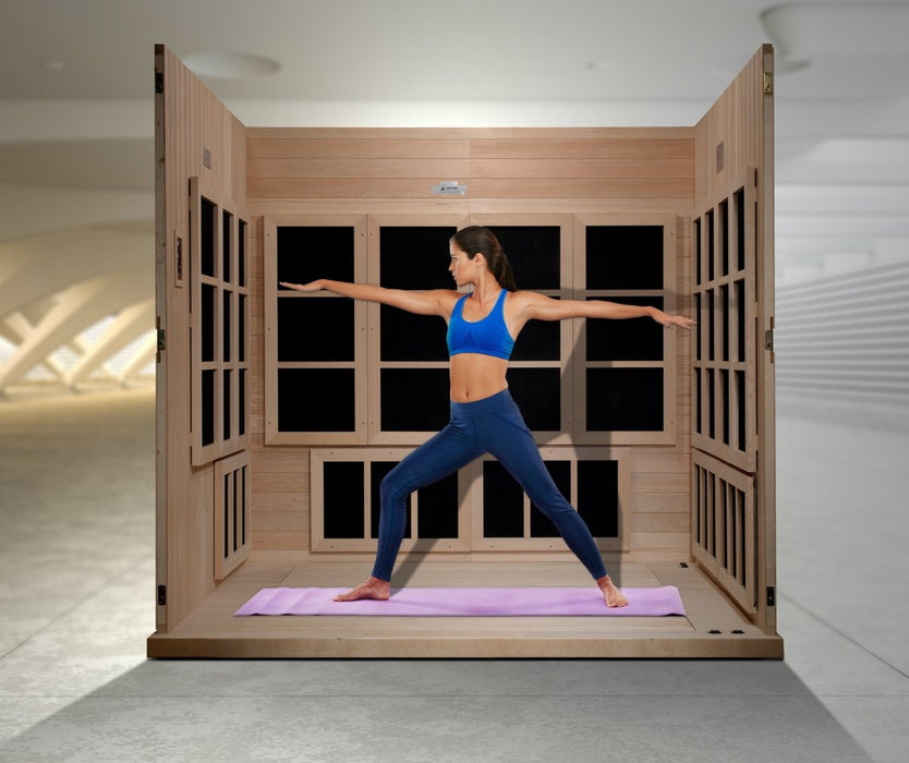 Golden Designs Catalonia 8 Person PureTech™ Near Zero EMF (Under 2MG) FAR Infrared Sauna - West Coast Saunas - GDI-6880-01