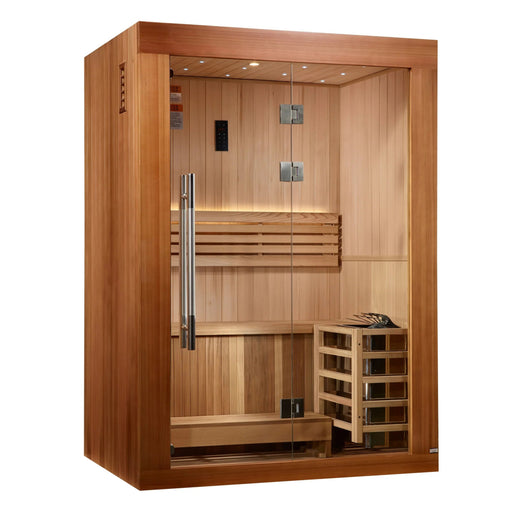 Golden Designs Cedar "Sundsvall Edition" 2 Person Indoor/Outdoor Traditional Sauna GDI - 7289 - 02 - West Coast Saunas - GDI - 7289 - 02