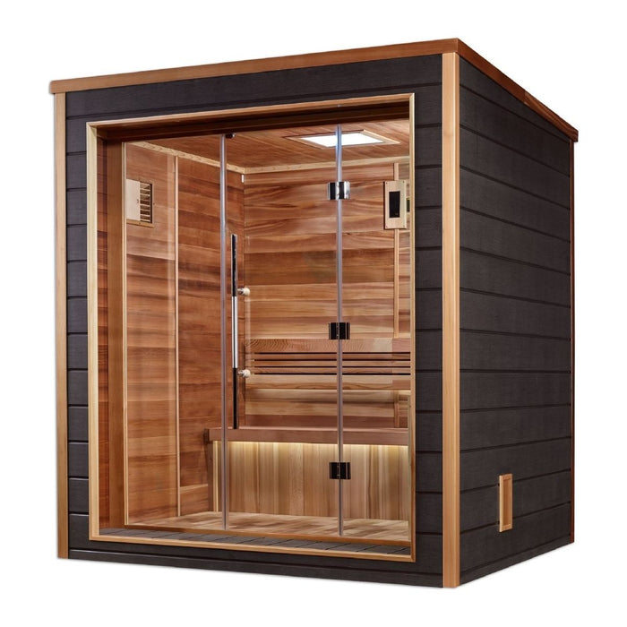 Golden Designs Drammen 3 Person Outdoor Traditional Sauna - West Coast Saunas - GDI-8203-01