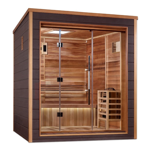 Golden Designs Drammen 3 Person Outdoor Traditional Sauna - West Coast Saunas - GDI-8203-01