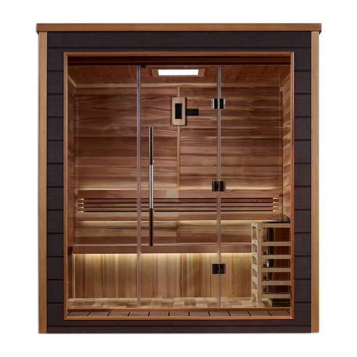 Golden Designs Drammen 3 Person Outdoor Traditional Sauna - West Coast Saunas - GDI-8203-01