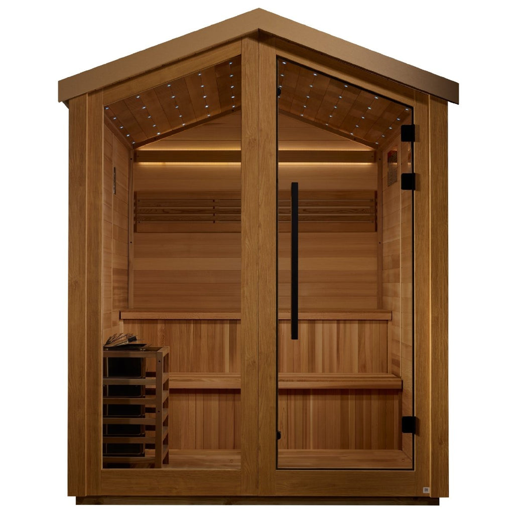 Golden Designs Kaarina 6 Person Outdoor Traditional Sauna - West Coast Saunas - GDI-8506-01