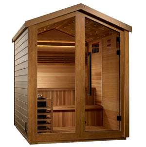 Golden Designs Kaarina 6 Person Outdoor Traditional Sauna - West Coast Saunas - GDI-8506-01