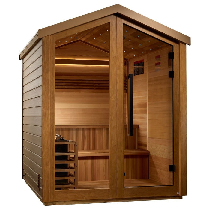 Golden Designs Kaarina 6 Person Outdoor Traditional Sauna - West Coast Saunas - GDI-8506-01
