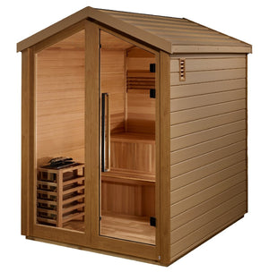 Golden Designs Kaarina 6 Person Outdoor Traditional Sauna - West Coast Saunas - GDI-8506-01