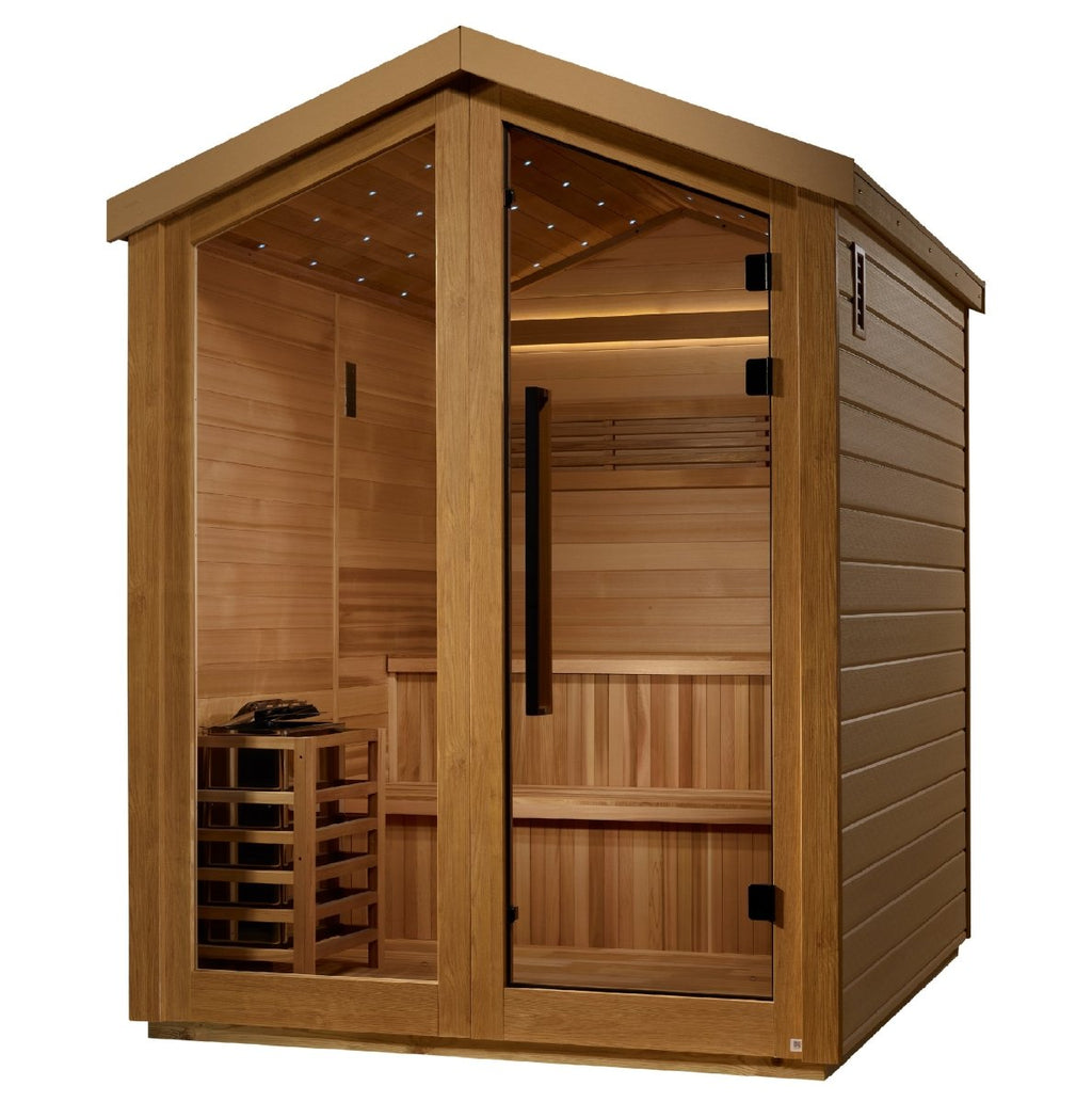 Golden Designs Kaarina 6 Person Outdoor Traditional Sauna - West Coast Saunas - GDI-8506-01