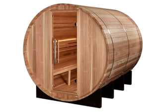 Golden Designs "Klosters" 6 Person Barrel Traditional Sauna - West Coast Saunas - GDI-B006-01