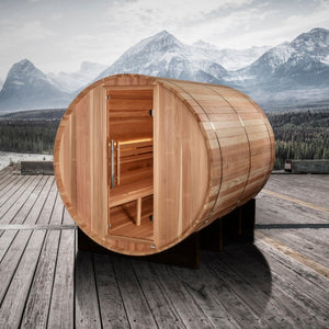 Golden Designs "Klosters" 6 Person Barrel Traditional Sauna - West Coast Saunas - GDI-B006-01