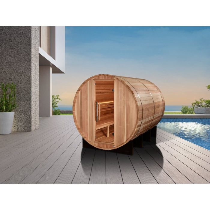 Golden Designs "Klosters" 6 Person Barrel Traditional Sauna - West Coast Saunas - GDI-B006-01