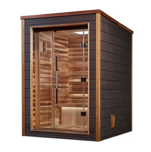 Golden Designs Narvik 2 Person Outdoor Traditional Sauna (GDI - 8202 - 01) - West Coast Saunas - GDI - 8202 - 01