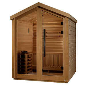 Golden Designs Savonlinna 3 Person Outdoor Traditional Sauna - West Coast Saunas - GDI-8503-01