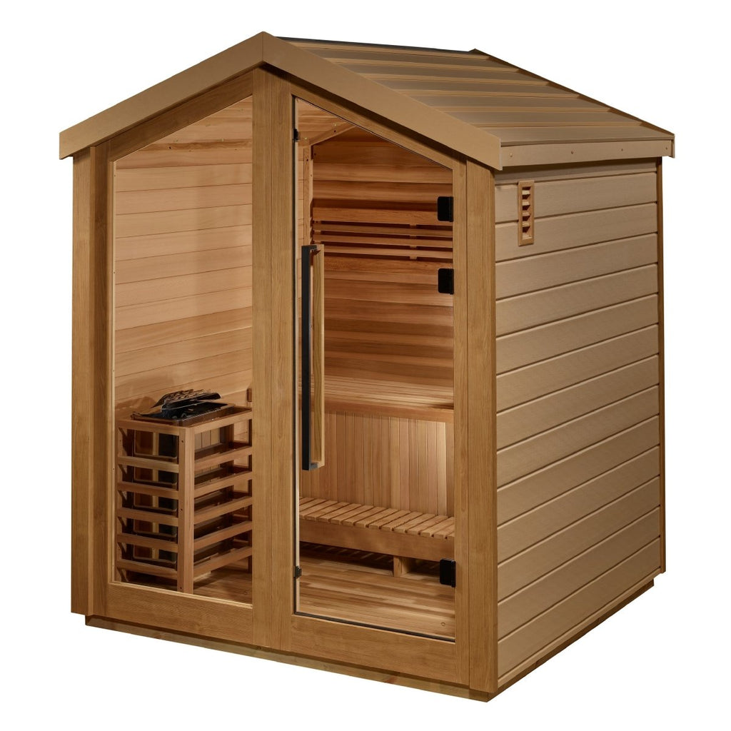 Golden Designs Savonlinna 3 Person Outdoor Traditional Sauna - West Coast Saunas - GDI-8503-01