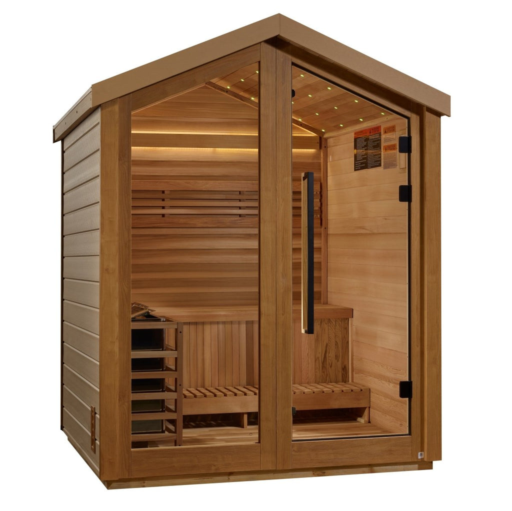 Golden Designs Savonlinna 3 Person Outdoor Traditional Sauna - West Coast Saunas - GDI-8503-01