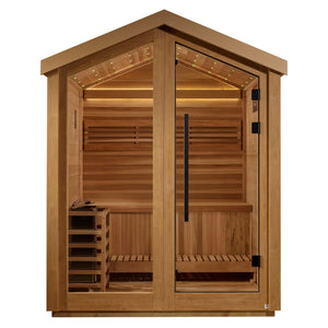 Golden Designs Savonlinna 3 Person Outdoor Traditional Sauna - West Coast Saunas - GDI-8503-01