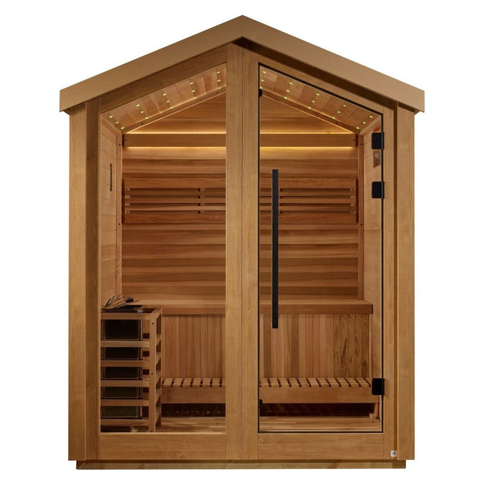 Golden Designs Savonlinna 3 Person Outdoor Traditional Sauna - West Coast Saunas - GDI-8503-01