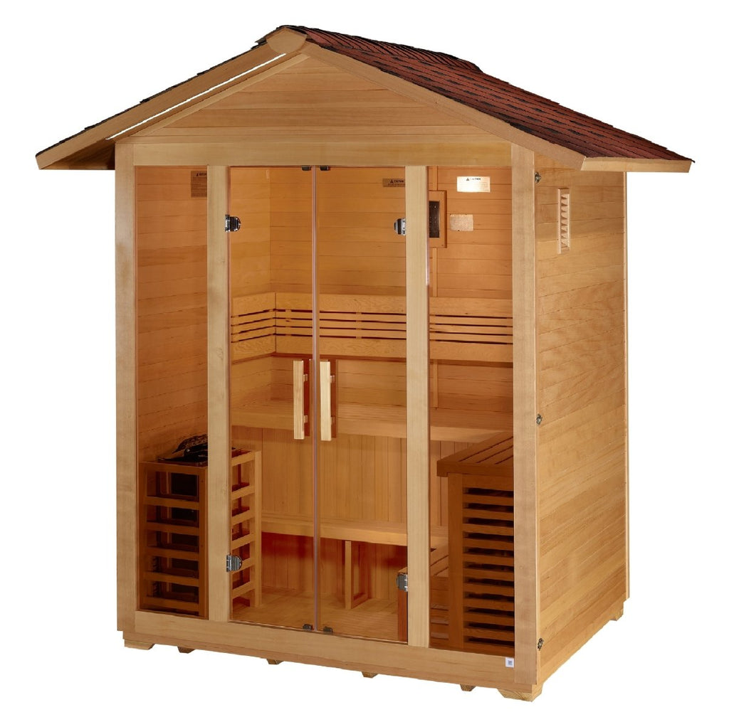 Golden Designs "Vorarlberg" 5 Person Traditional Outdoor Sauna - West Coast Saunas - GDI-8105-01