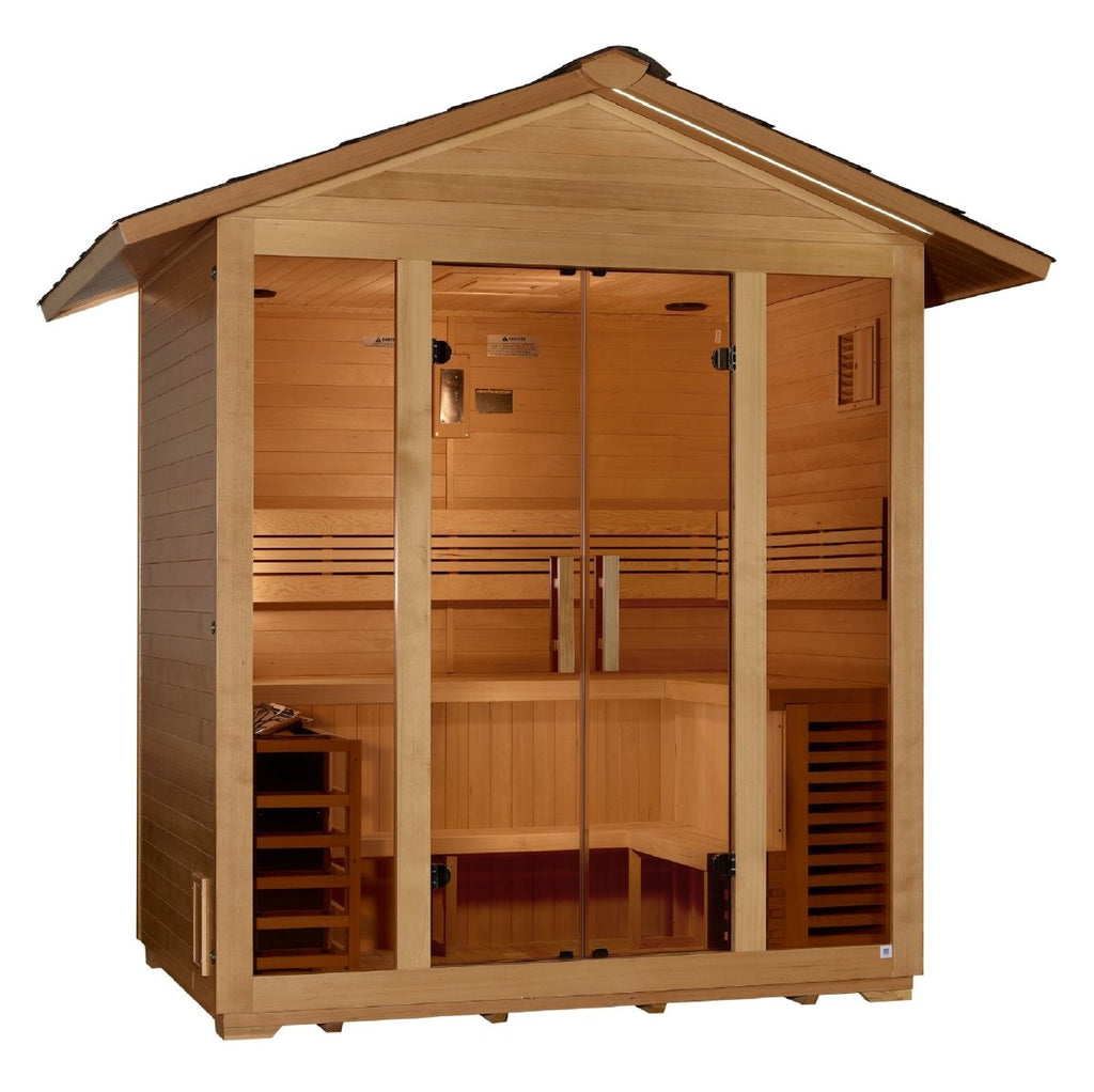 Golden Designs "Vorarlberg" 5 Person Traditional Outdoor Sauna - West Coast Saunas - GDI-8105-01