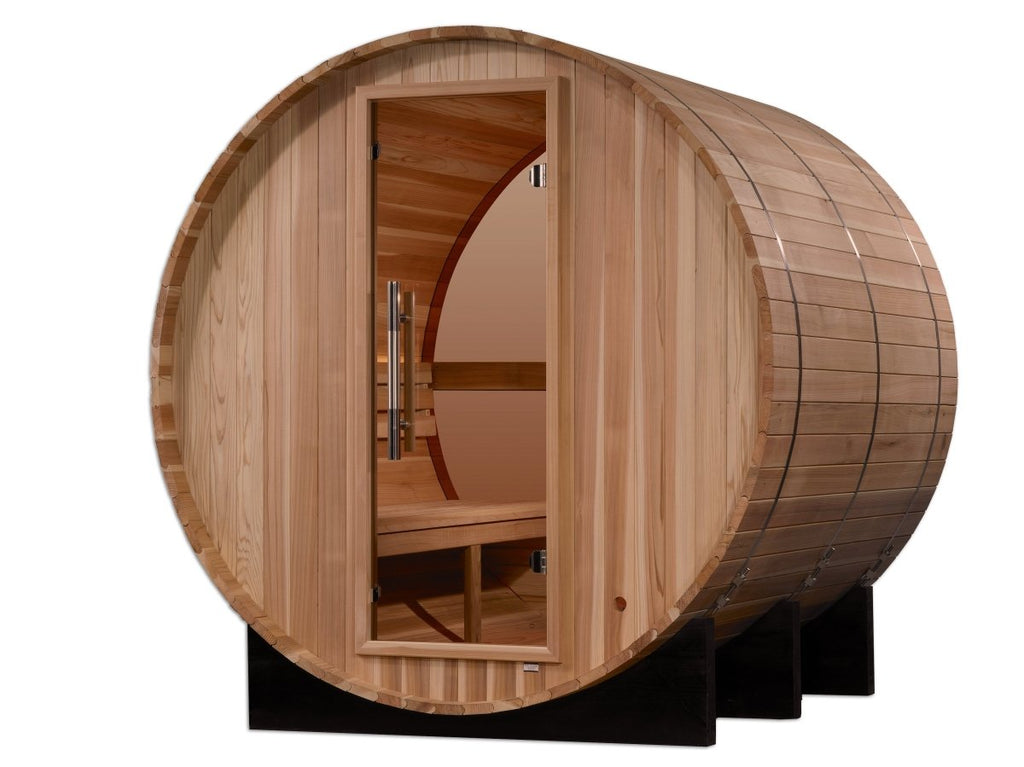 Golden Designs "Zurich" 4 Person Barrel Steam Sauna - West Coast Saunas - GDI-B024-01