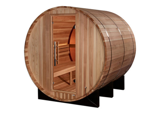 Golden Designs "Zurich" 4 Person Barrel Steam Sauna - West Coast Saunas - GDI-B024-01