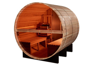 Golden Designs "Zurich" 4 Person Barrel Steam Sauna - West Coast Saunas - GDI-B024-01