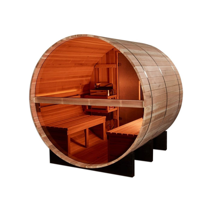 Golden Designs "Zurich" 4 Person Barrel Steam Sauna - West Coast Saunas - GDI-B024-01