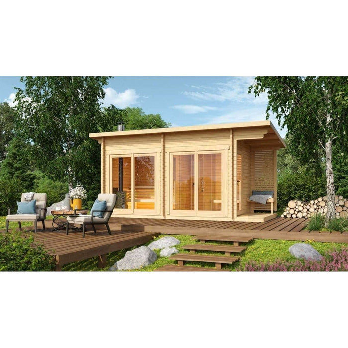 Halden L 2 - Room Log Cabin Sauna Kit by SaunaSell - West Coast Saunas - SS - HALD - L