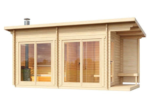 Halden L 2 - Room Log Cabin Sauna Kit by SaunaSell - West Coast Saunas - SS - HALD - L