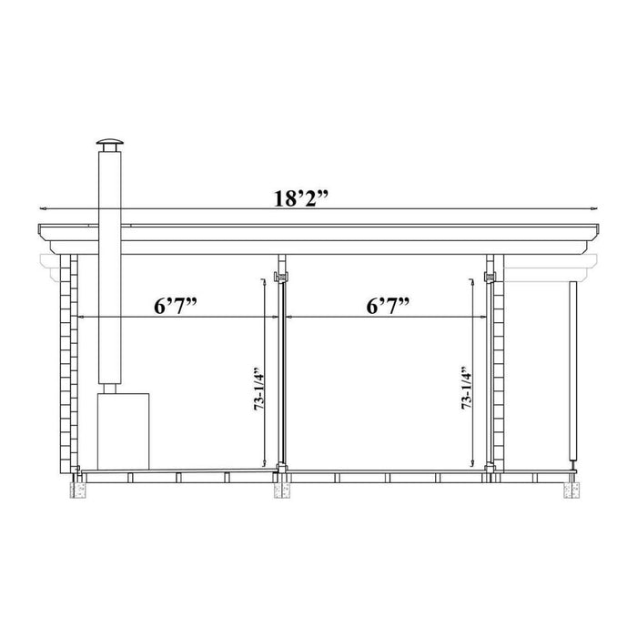Halden L 2 - Room Log Cabin Sauna Kit by SaunaSell - West Coast Saunas - SS - HALD - L