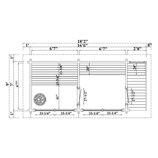 Halden L 2 - Room Log Cabin Sauna Kit by SaunaSell - West Coast Saunas - SS - HALD - L