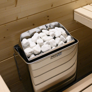 Harvia AC4000 White Sauna Stones, Rounded, 5 - 10cm - West Coast Saunas - AC4000