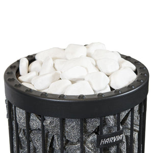 Harvia AC4000 White Sauna Stones, Rounded, 5 - 10cm - West Coast Saunas - AC4000