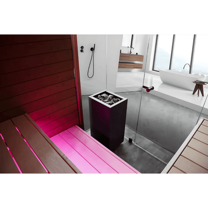 Harvia Block - Rustic Adler 2-6 Person Indoor Sauna - West Coast Saunas - SHB1620ALD