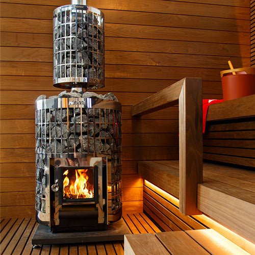 Harvia Cilindro 20 Cilindro Series 17kW Wood-Burning Sauna Stove - West Coast Saunas - WKPC20S