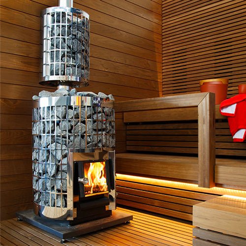 Harvia Cilindro 20 Cilindro Series 17kW Wood-Burning Sauna Stove - West Coast Saunas - WKPC20S