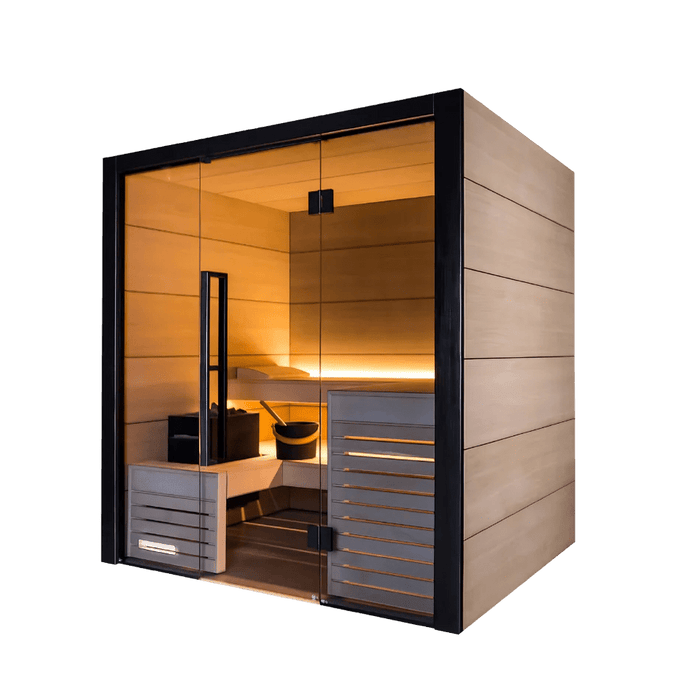 Harvia Fuji - Onyx Trim/Oak Hardwood 2-5 Person Indoor Sauna - West Coast Saunas - 1-053-730
