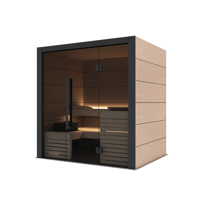 Harvia Fuji - Onyx Trim/Oak Hardwood 2-5 Person Indoor Sauna - West Coast Saunas - 1-053-730
