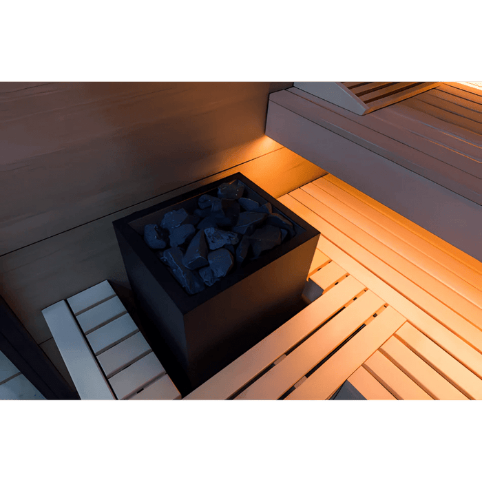 Harvia Fuji - Onyx Trim/Oak Hardwood 2-5 Person Indoor Sauna - West Coast Saunas - 1-053-730