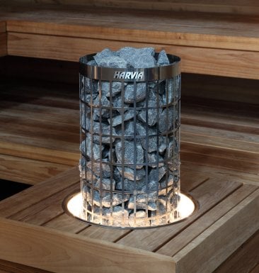 Harvia HPCU2L Embedding Flange w/ LED - Lighting for Cilindro Half 6/8kW - West Coast Saunas - HPCU2L